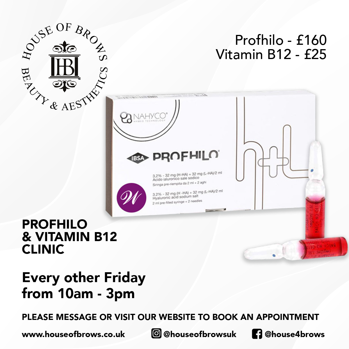 Profilo and B12 Clinic Advert Oct 22